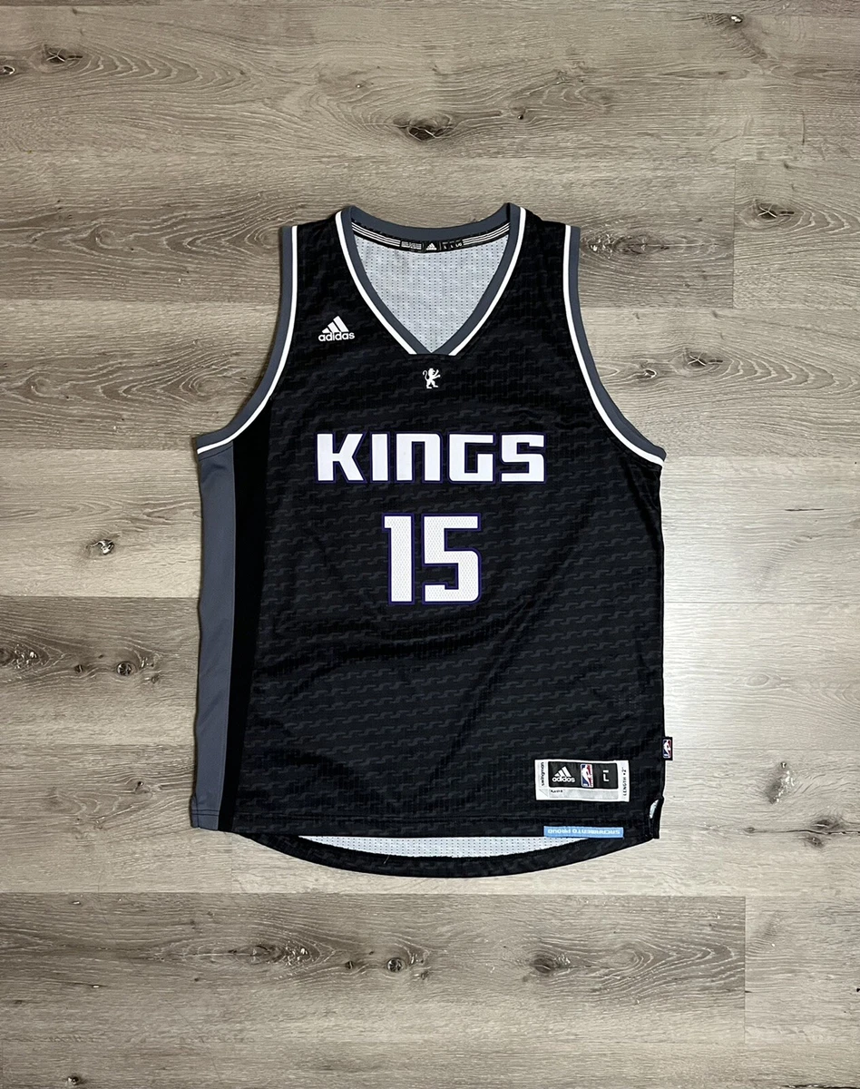 Adidas NBA Sacramento Kings Demarcus Cousins Jersey Rare Alt Black Sz L 44