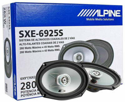 2X of Alpine SXE-6925S 2-Way 6X9'' 280 Watts Peak Coaxial Car Audio Loud Speakers