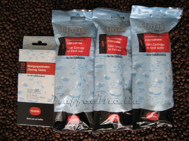 3 x Nivona CLARIS Wasserfilterpatrone NIRF 700 + Reinigungstabletten NIRT 701