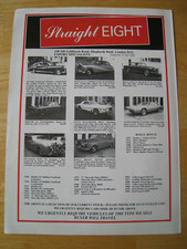 STRAIGHT EIGHT STOCK LIST CAR 1985 POSTER ADVERT A4 SIZE FILE 12