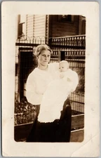 Mother w/ Baby RPPC Real Photo Postcard C733