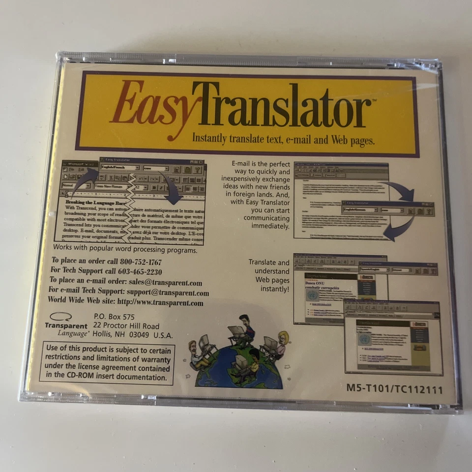 Easy Translator PC CDROM Win95 Transparent Language *New Sealed*  - Image 2 of 2