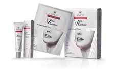 Face Chin Up Lift Neck Line Slimmer Cream & 5 Masks Sagging Double Chin Remover