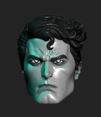Superman Clark Kent Jim Lee 1:18 scale custom unpainted Head 3.75'' Action Figure