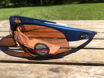 Maxx HD Sunglasses Ray navy blue white high definition brown lens golf
