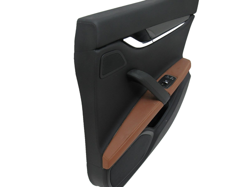2018 MASERATI GHIBLI RR Door Trim Panel PASSENGER REAR BLACK & TAN OEM - Picture 2 of 8