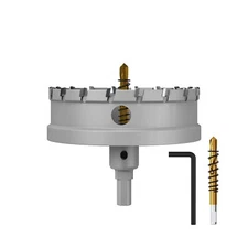 18pc TCT Hole Saw Kit 13mm-200mm Tungsten Carbide Tip Hole Cutter for Hard Metal