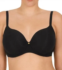 New NATORI 736096 Chic Comfort Full-Figure Contour Bra 40DDD Black