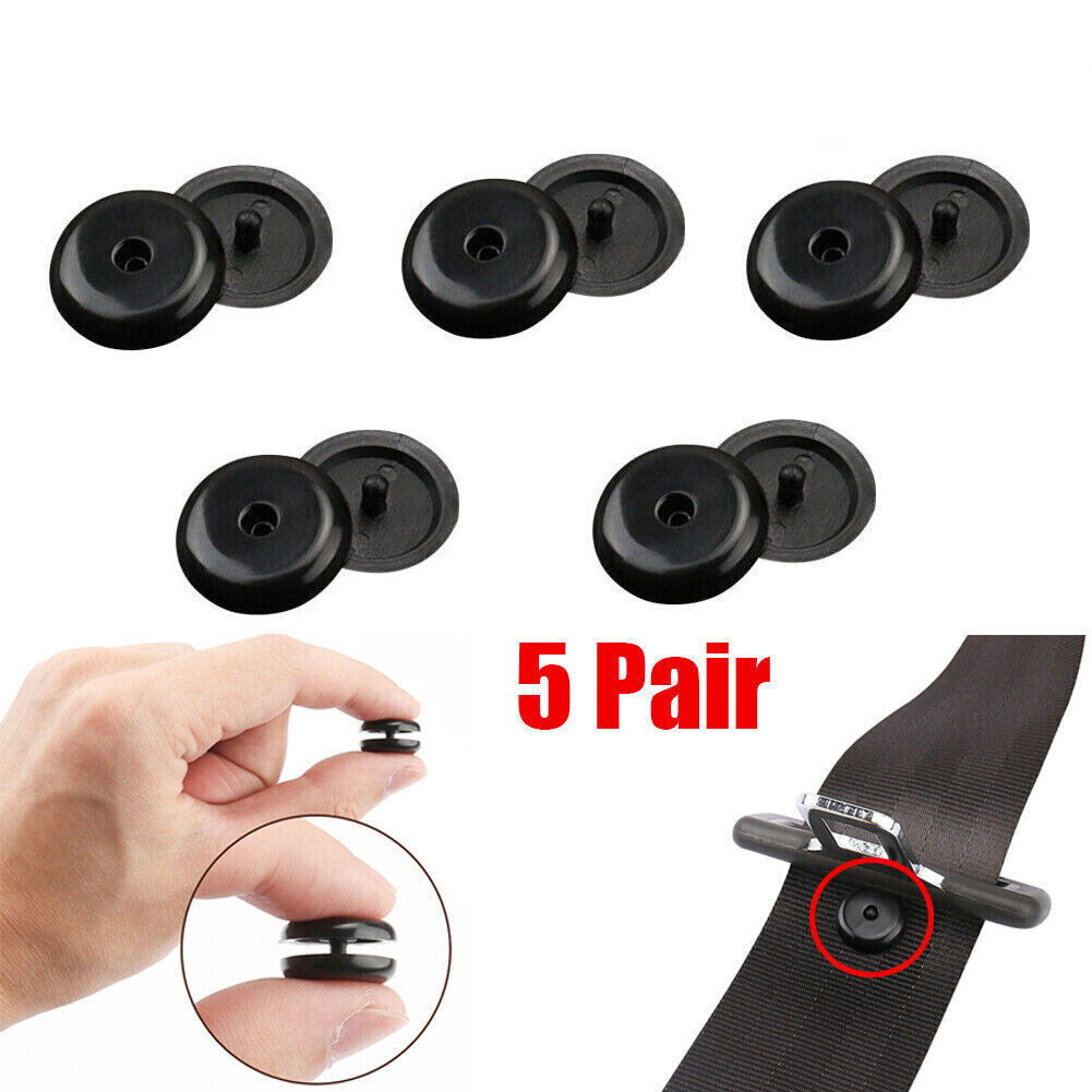 5 Pair Car Seat Belt Stopper Spacing Limit Buckle Clip Retainer US Stop