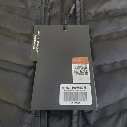 Harley-Davidson Men's FXRG Thinsulate Mid-Layer Jacket Black Size 2XL 98263-19VM - Picture 8 of 11