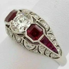4.75Ct Art Deco Vintage Round Lab-Created Antique Engagement Ring In 935 Silver
