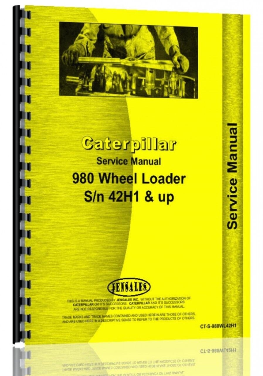 Caterpillar 980 Wheel Loader Service Manual (sn# 42h1 & Up) for sale online  | eBay