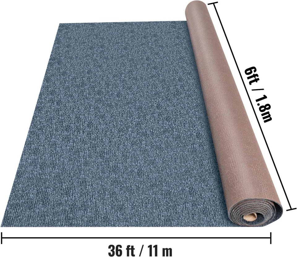 Happybuy Gray Marine Carpet 6 Ft X 36 Ft, Boat Carpet Rugs, Indoor