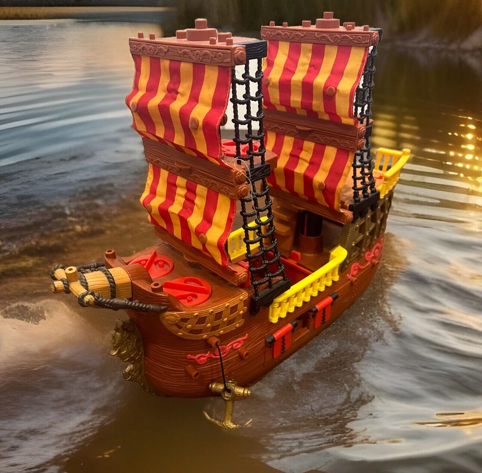 Barco pirata de juguete Fisher Price (2006). Imaginext L1284 Mattel Adventures. Retirado. Foto 2 de 4