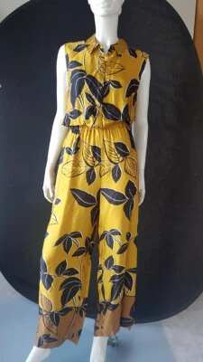 HALLHUBER DONNA Overall Blätterdruck multicolor Gr.34=UK6***NEU**NEU - Bild 1 von 4