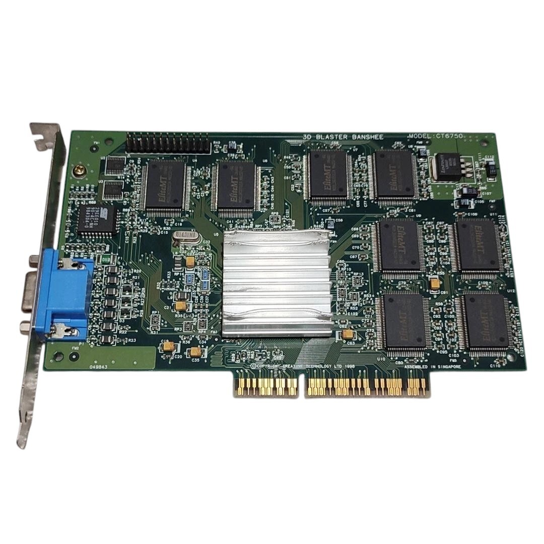 【希少】3D Blaster Banshee CT6750 AGP ビデオカード Creative Labs 3D Blaster Banshee CT6750 AGP Graphics Card 16MB
