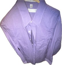 Geoffrey Beene Wrinkle Free Long Sleeve Purple Dress Shirt Men  s 15-1/2 34/35