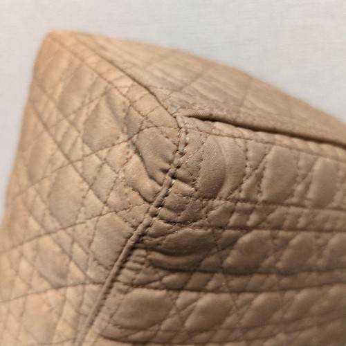 Christian Dior - Borsa Vintage Lady Dior Cannage - Trapunta Nylon Tan - Medium - Foto 9 di 19