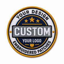 Patch Iron-On Sew-On Personalized Badge All Size Custom Name  Logo Embroidered