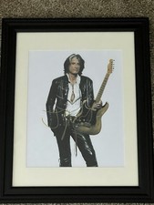 JOE PERRY AEROSMITH Autographed 8 X 11.5 Signed Photo Nicely Framed