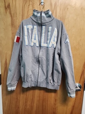 Vintage 2000's Kappa Italy Football Jacket Soccer Blue Track Top