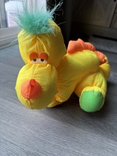 Vintage Fisher-Price Puffalump stuffed animal Neon Dinosaur Plush