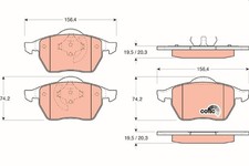 TRW Bremsbeläge Satz Vorne für VW GOLF III (1H1) GDB1200