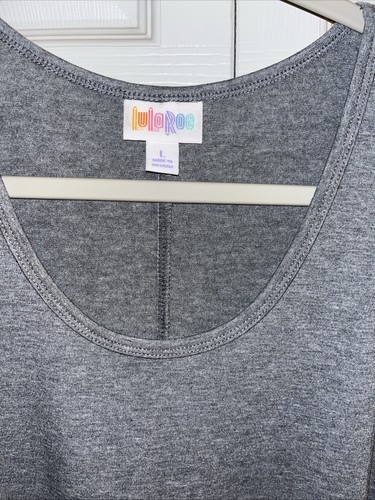LuLaRoe Dani Maxi Tank Top Dress Solid Gray Size Large - Bild 3 von 5