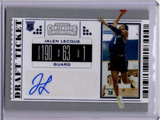 2019 Panini Contenders Draft Picks Jalen Lecque #119 Autograph Blue Rookie RC