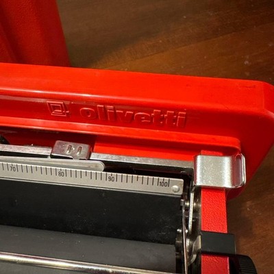 Olivetti Valentine Typewriter Red Vintage Manual Machine and Ribon