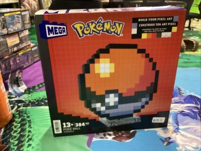 Mega Bloks - Pokemon Classic Poke Ball, Pixel Art, 342 Piece Building Toy Set [N