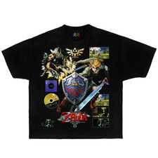 Legend of Zelda Twilight Princess Vintage Graphic T-Shirt Black   Nintendo