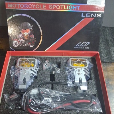 Chelhead Auxiliary LED Projector Eyes Driving Kit For Motorcycle, Atv, Jeep, Utv