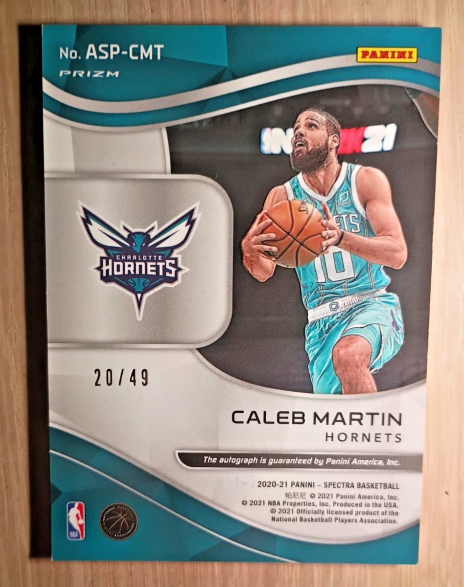 CALEB MARTIN AUTOGRAPH , ASPIRING , SILVER PRIZM , /49 , PANINI