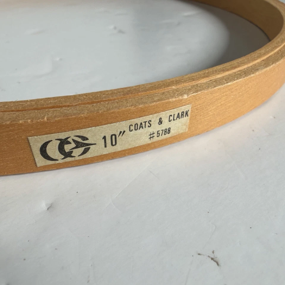 Lot of 3 Coats & Clark Wooden Embroidery Hoops Adjustable Brass Screws #5788 - Image 4 of 4