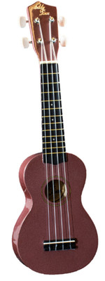 Eddy Finn Soprano Ukulele, Wood, Metallic Burgundy, + FREE Gig Bag,Strap &Tuner