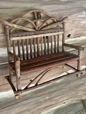 "Silla grande antigua antigua muestra de vendedor Adirondak Twig Loveseat 10"" X 11"""