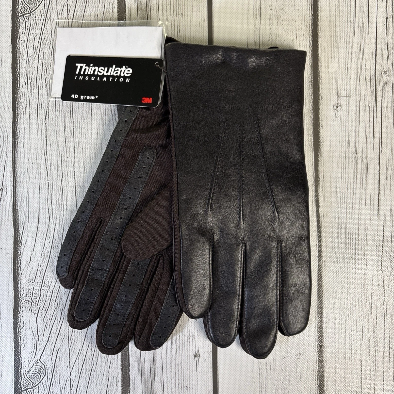 LAUER LITE GENUINE LEATHER BROWN FINE GLOVES FOR MEN ONE SIZE FITS ALL NEW.