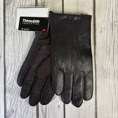 LAUER LITE GENUINE LEATHER BROWN FINE GLOVES FOR MEN ONE SIZE FITS ALL NEW.