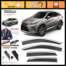 Shatterproof Taped-On Window Deflectors for Lexus RX350 RX450h 2016-2022 with Ch