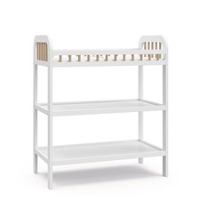 Storkcraft Pasadena Changing Table with Water Resistant Pad and Storage Shelves