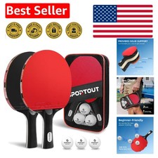Elite Ping Pong Paddle Set with Case - Perfect for All Skill Levels