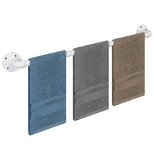 Industrial Pipe Towel Rack Towel Bar, Heavy Duty Wall Mounted Rustic Farmhous...