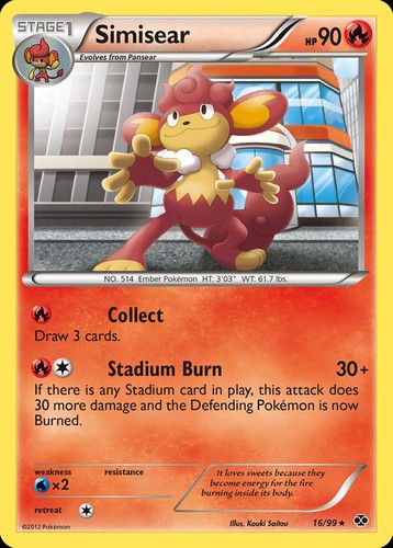 Pokemon Simisear (16/123) Next Destinies DMG