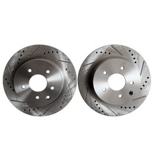 12.13" Rear DRILLED Brake Rotors for NISSAN 370Z INFINITI EX35 G35 M35 M45 QX50