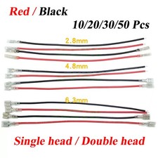 20CM 2.8/4.8/6.3mm Plug Spring Terminal Wire Connector Insert Spade With Case
