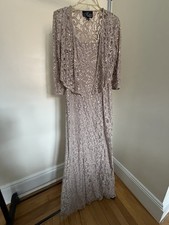 Alex Evenings Beige Dress Suit with Jacket
