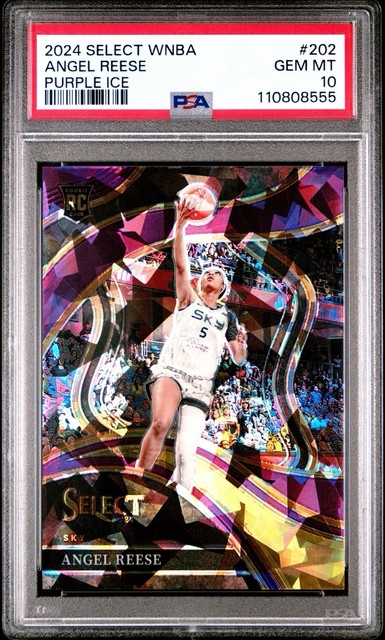 Angel Reese 2024 Panini Select WNBA Courtside Purple Ice