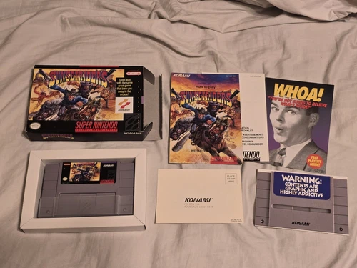 Sunset Riders (Super Nintendo, 1993) CIB Complete Registration - VG Condition
