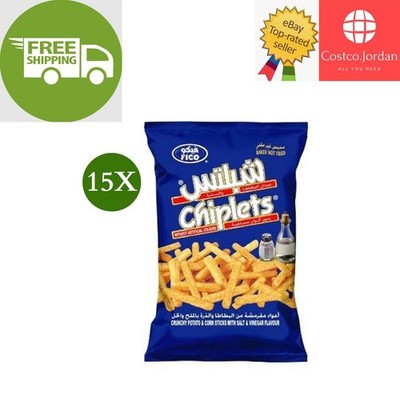 15er Pack X Fico Crunchy Chiplets Corn Chips Sticks Salz & Essig Geschmack (18g)